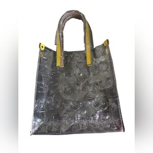 Dooney & Bourke Transparent Tote with Yellow Handles
